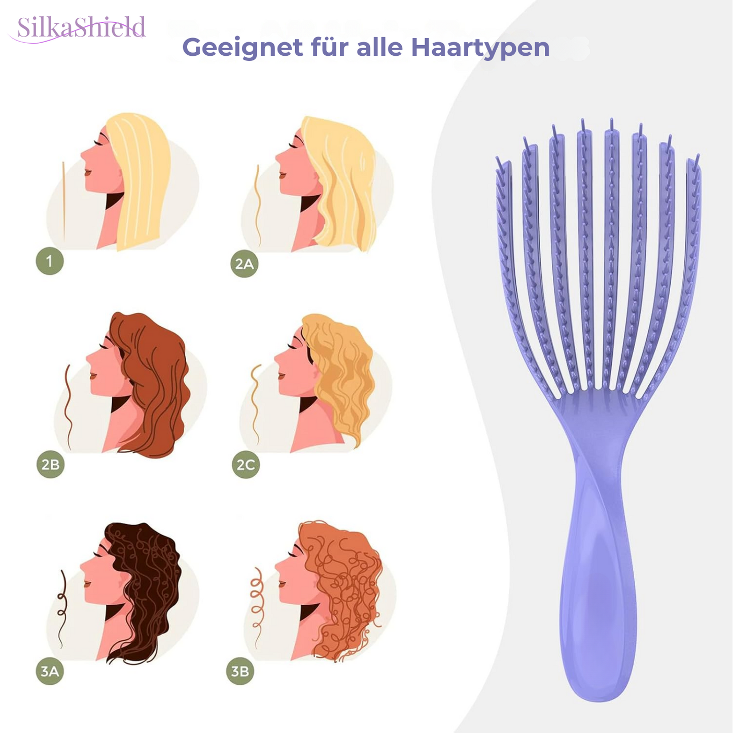 Sanfte Entwirrungsbürste für glattes, verknotungsfreies Haar