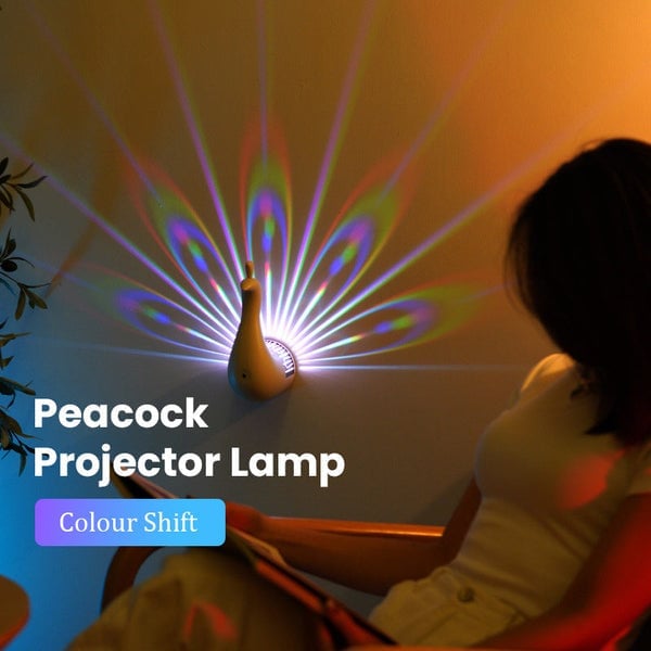 LumiPea™ – Peacock LED Projection Light | Fascinating colorful light show