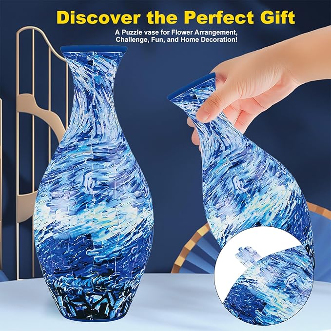 3D Blumige Puzzle-Vasen-Dekoration