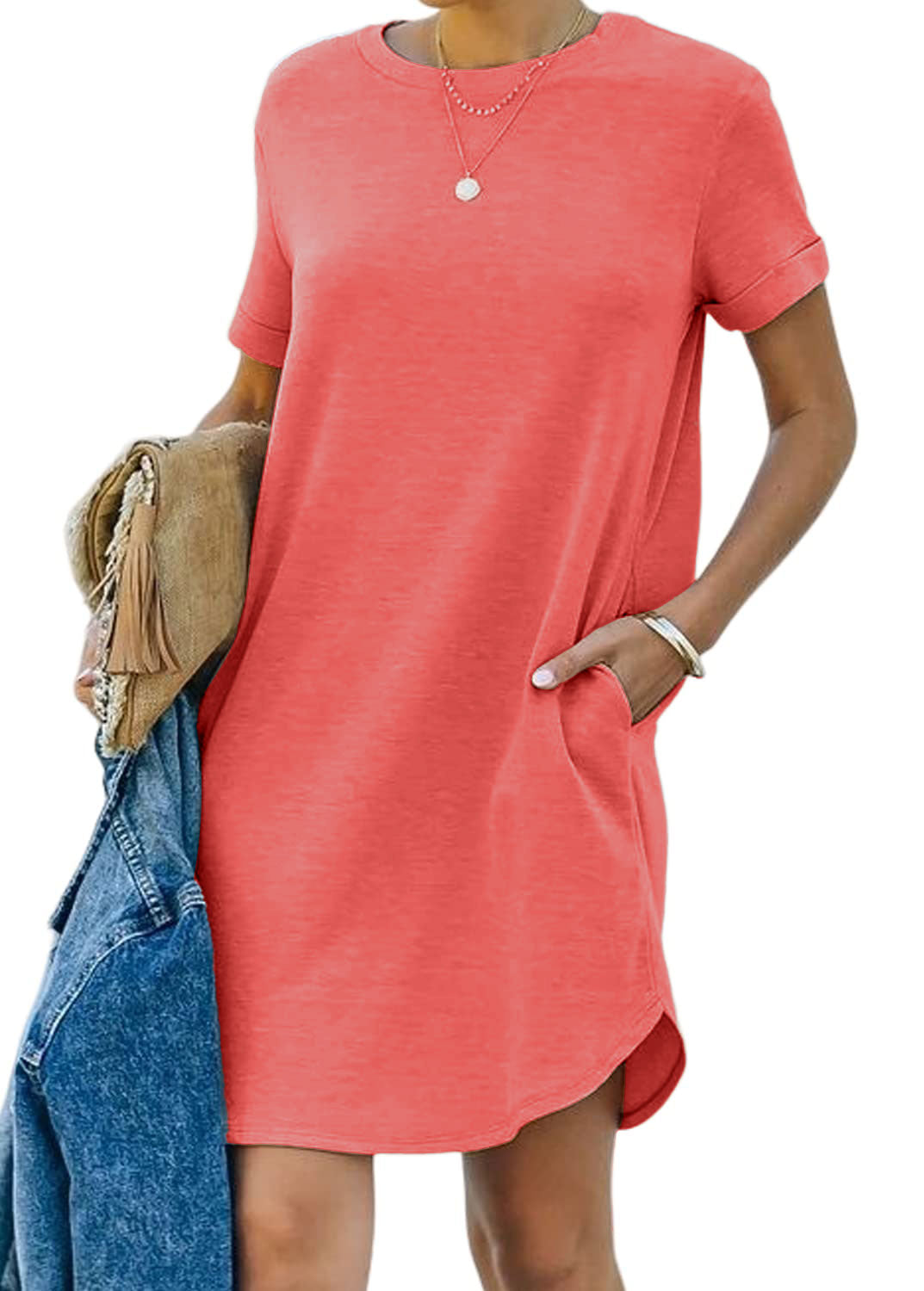 lisa™ | Casual short-sleeved T-shirt dress with pockets