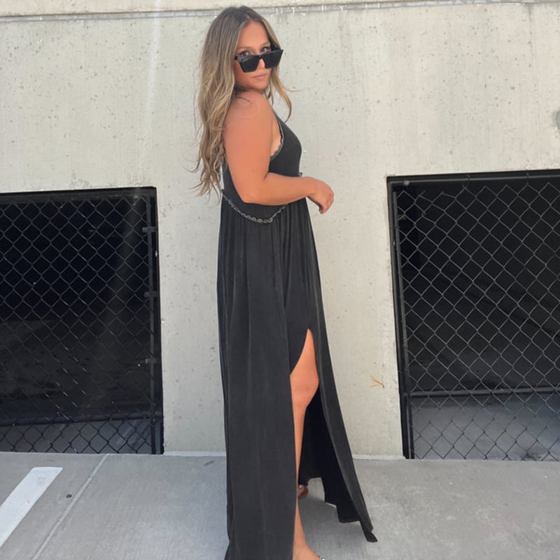 NovaStyle™ | Slit Casual Simple Loose Maxi Long Dress