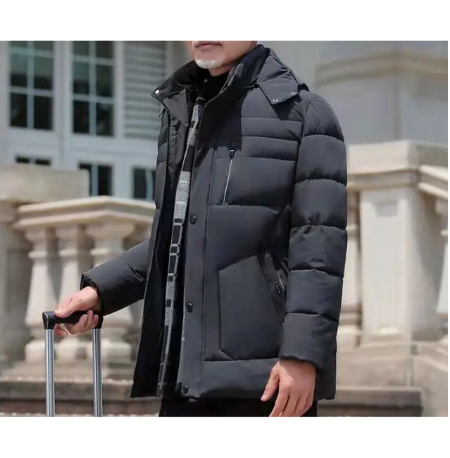 Frostel™ | Men's hooded, padded, and fleece-lined winter jacket – perfect for cold days