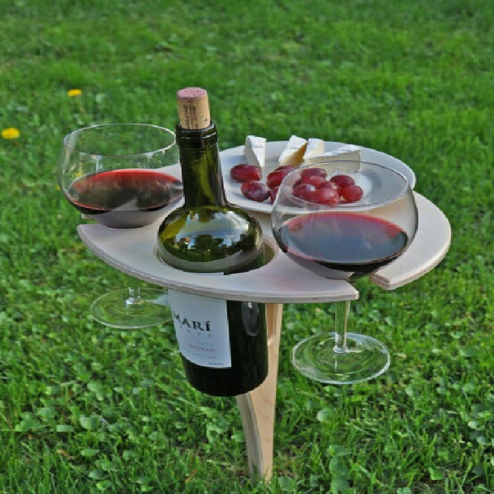 Picky™ | Foldable Picnic Table with Wine Holder