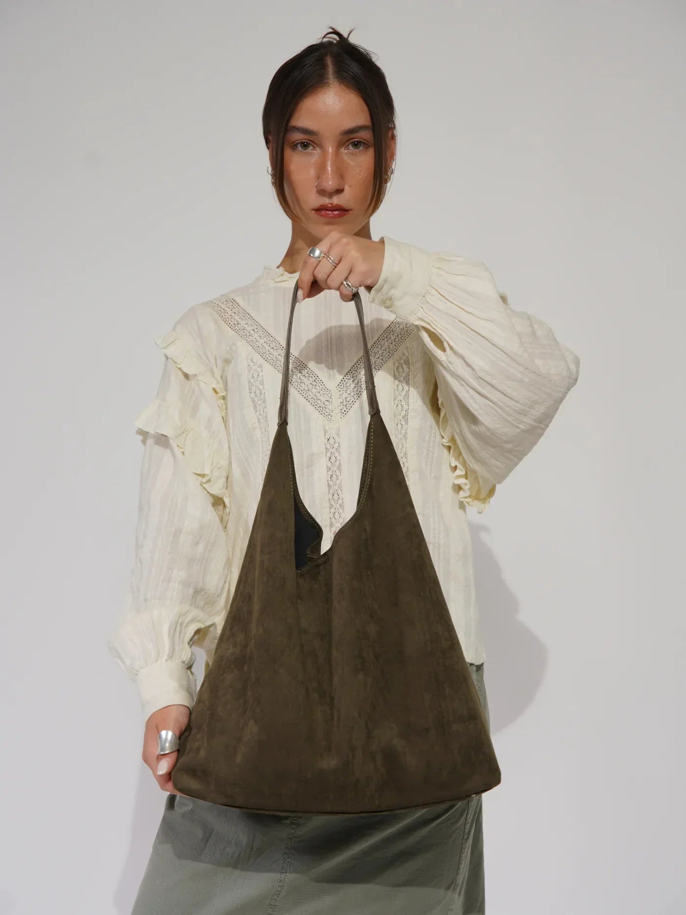 Freya™ | Soft suede shoulder bag