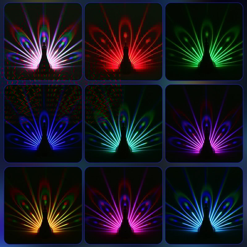 LumiPea™ – Peacock LED Projection Light | Fascinating colorful light show