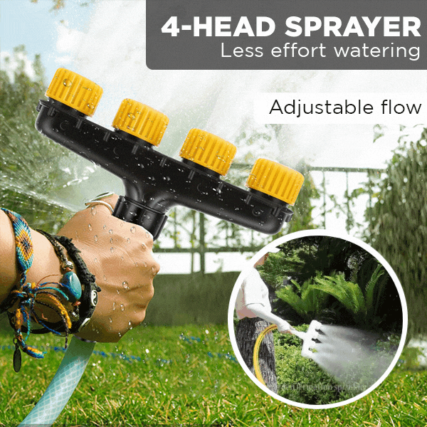 AquaQuad™ | Premium 4-Head Garden Sprinkler