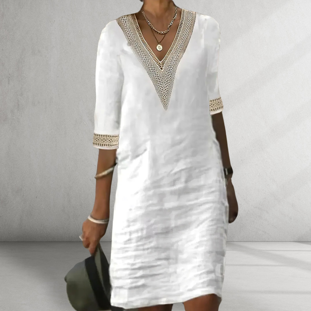 Novirea™ | Cotton and linen summer dress