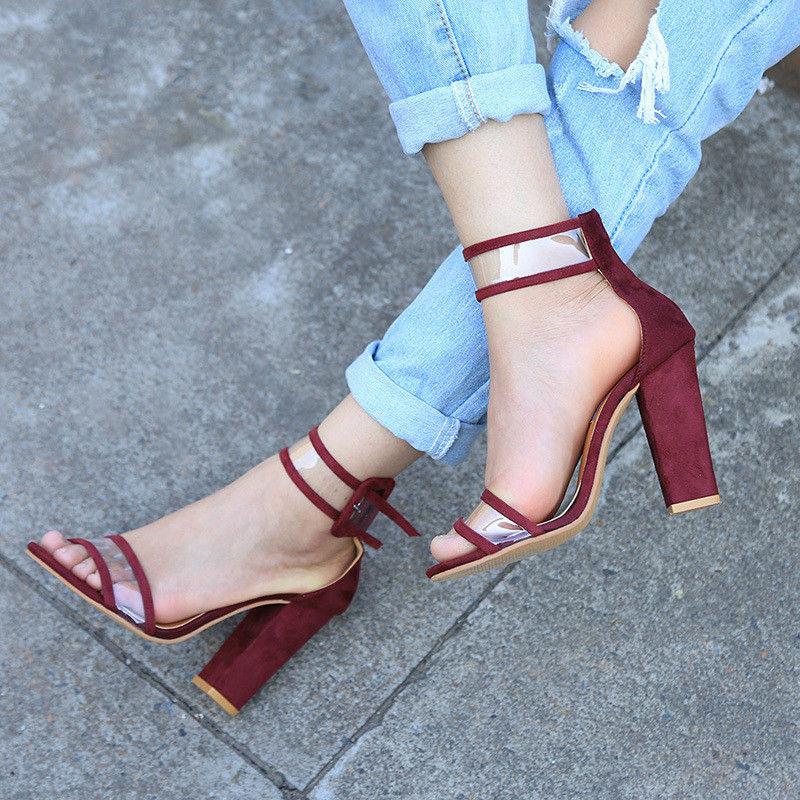 Strutique™ | T-Stage Fashion High Chunky Heel Style Stilettos