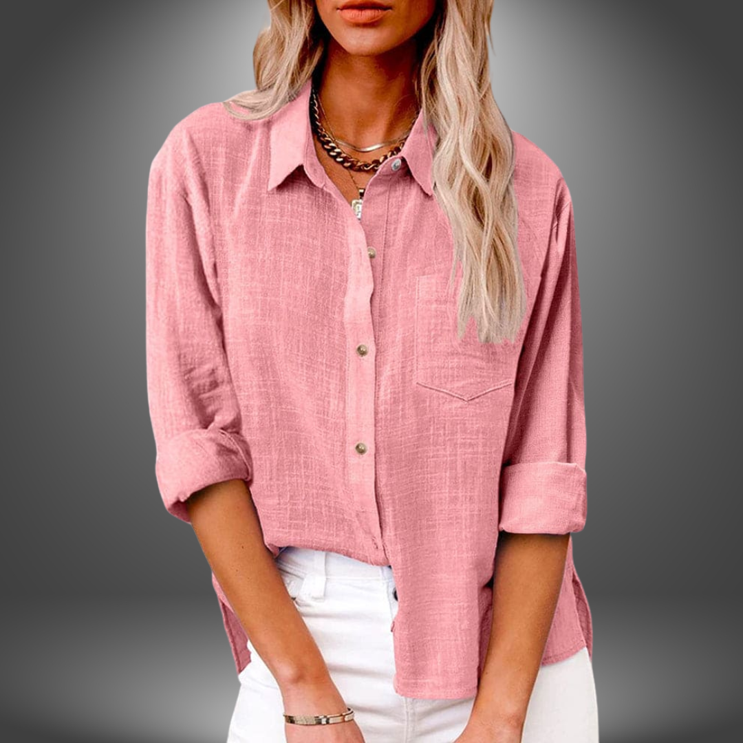 LinoLuxe™ – Premium Linen Blouse