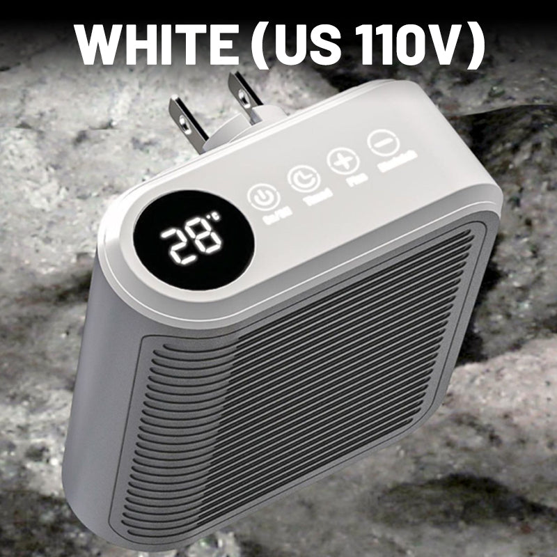 Kompakte 800W Wandheizung mit einstellbarem Thermostat und Timer