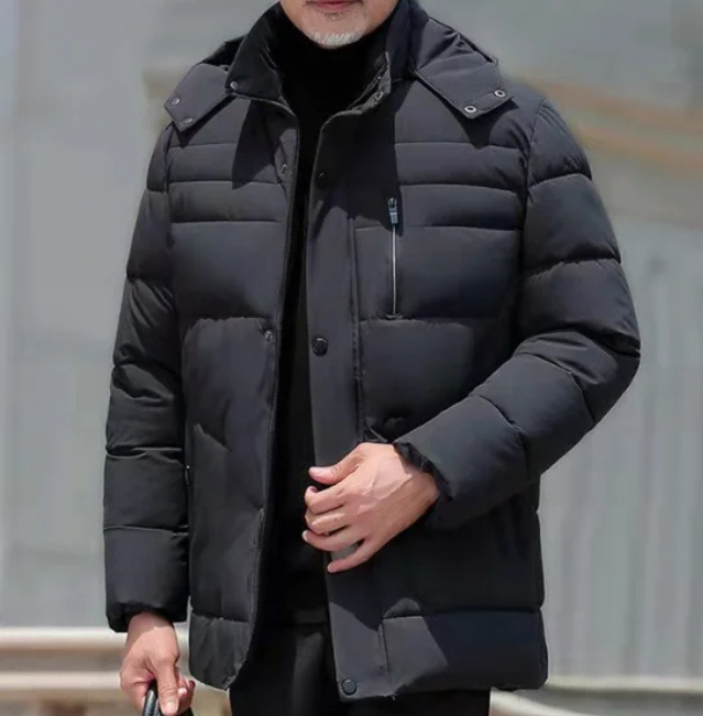 Frostel™ | Men's hooded, padded, and fleece-lined winter jacket – perfect for cold days