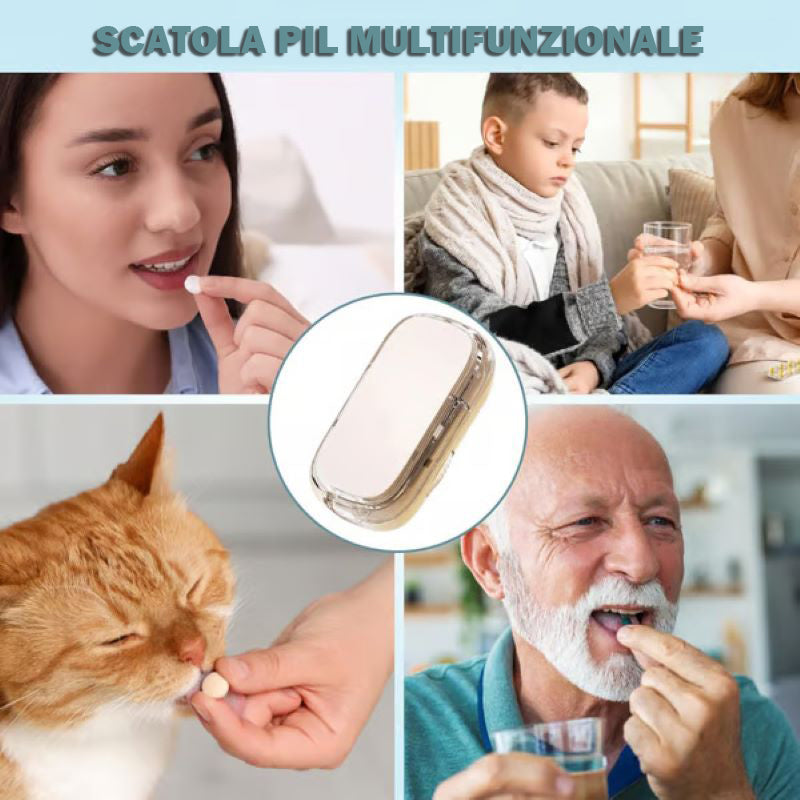 Kompakter sicherer Pillenteiler für einfache Medikamentenverwaltung