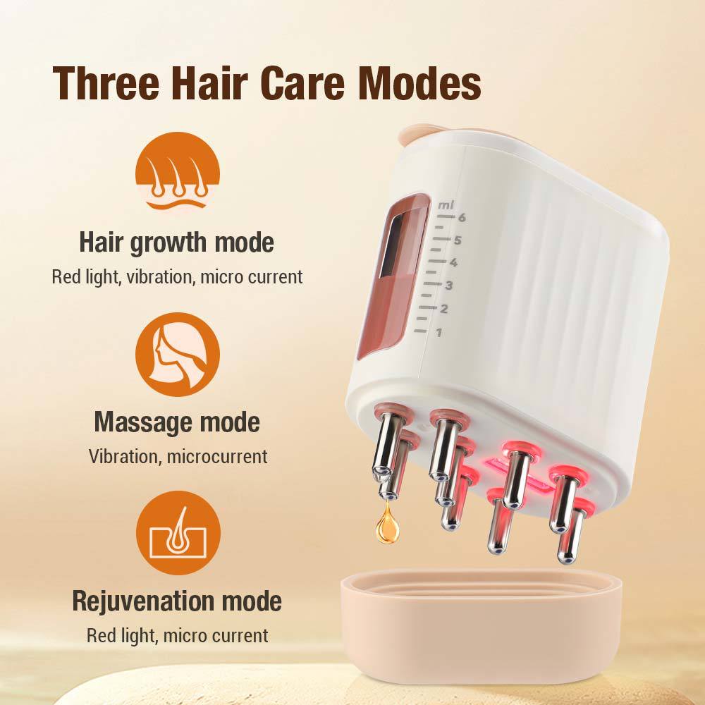 Elektrischer Kopfhautmassagegerät mit Haarwuchstherapie und Vibration