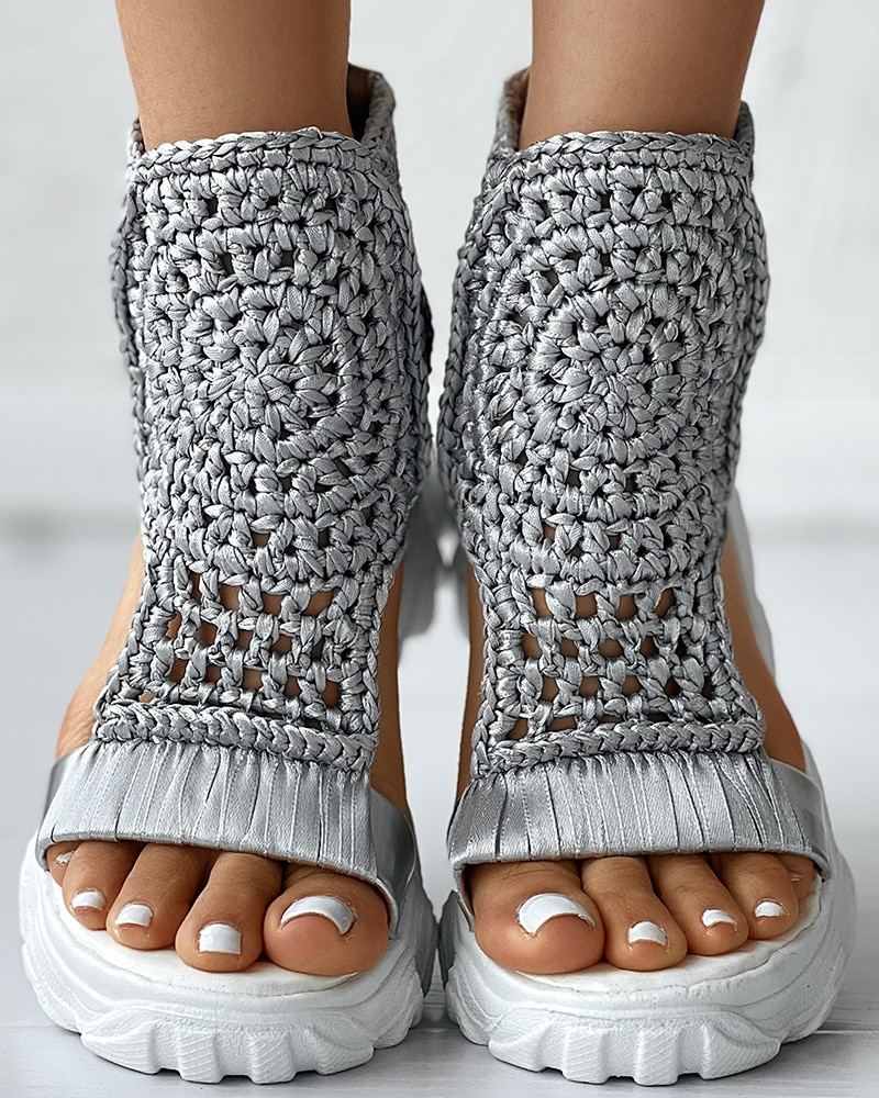 Fevva™ | Knitted stretch summer sandals