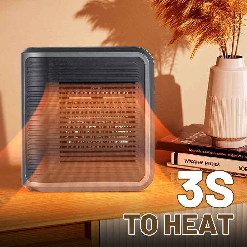 Kompakte 800W Wandheizung mit einstellbarem Thermostat und Timer