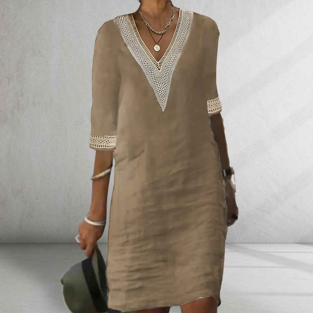 Novirea™ | Cotton and linen summer dress