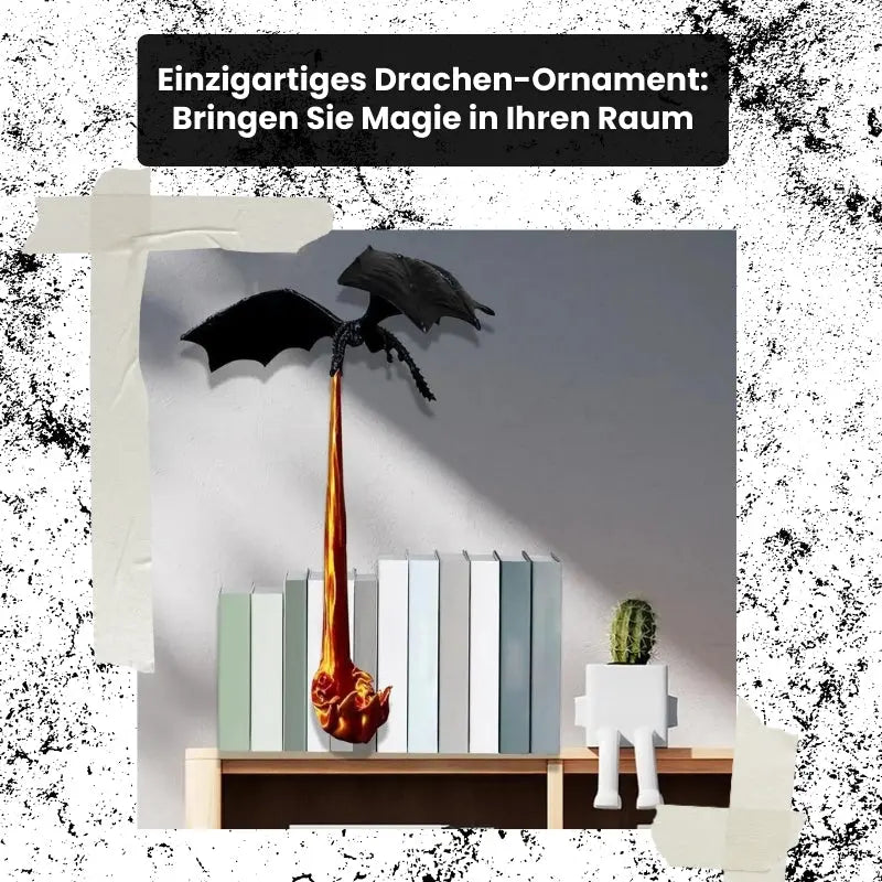 Mystischer Drachenflammen-Dekorativer Buchstütze