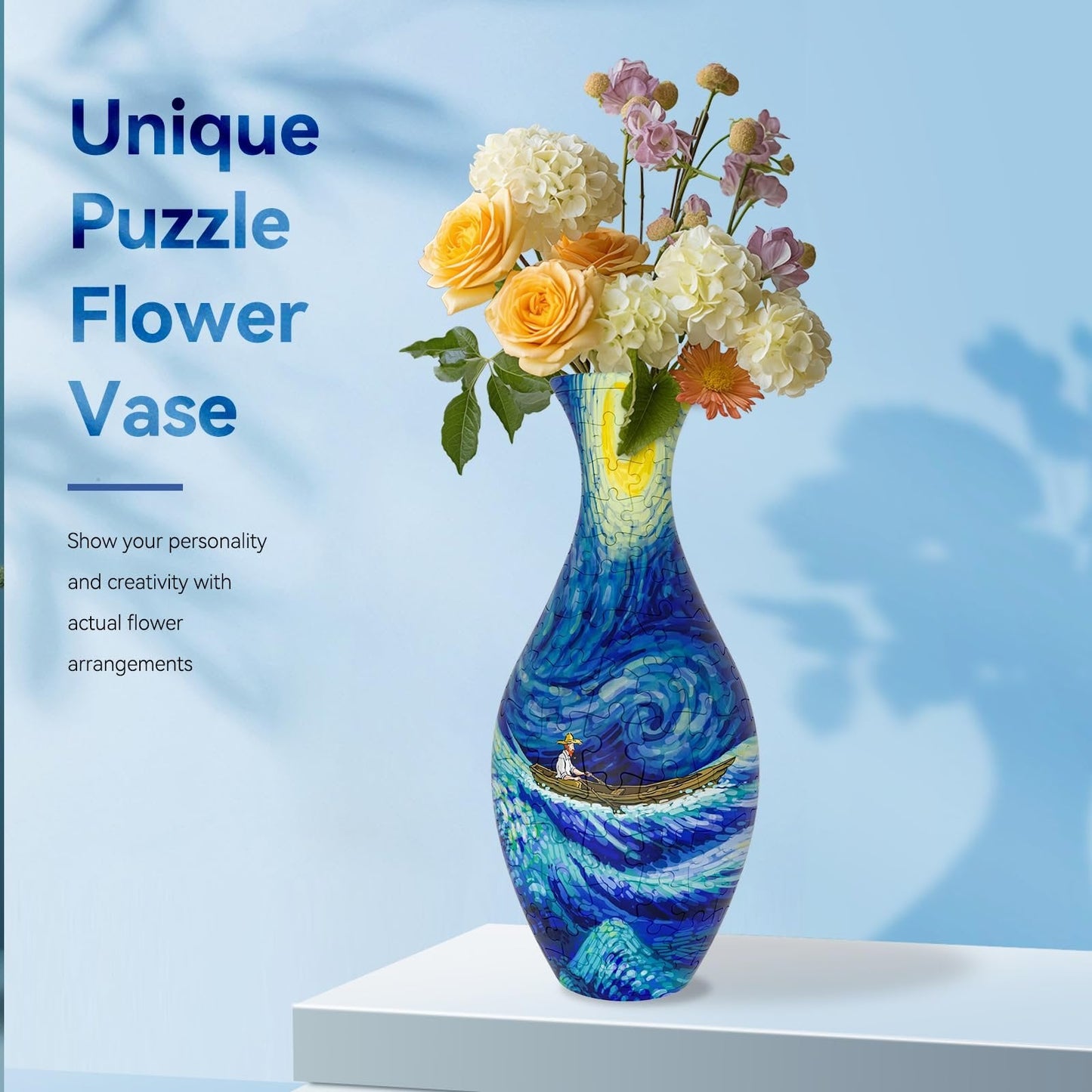 3D Blumige Puzzle-Vasen-Dekoration