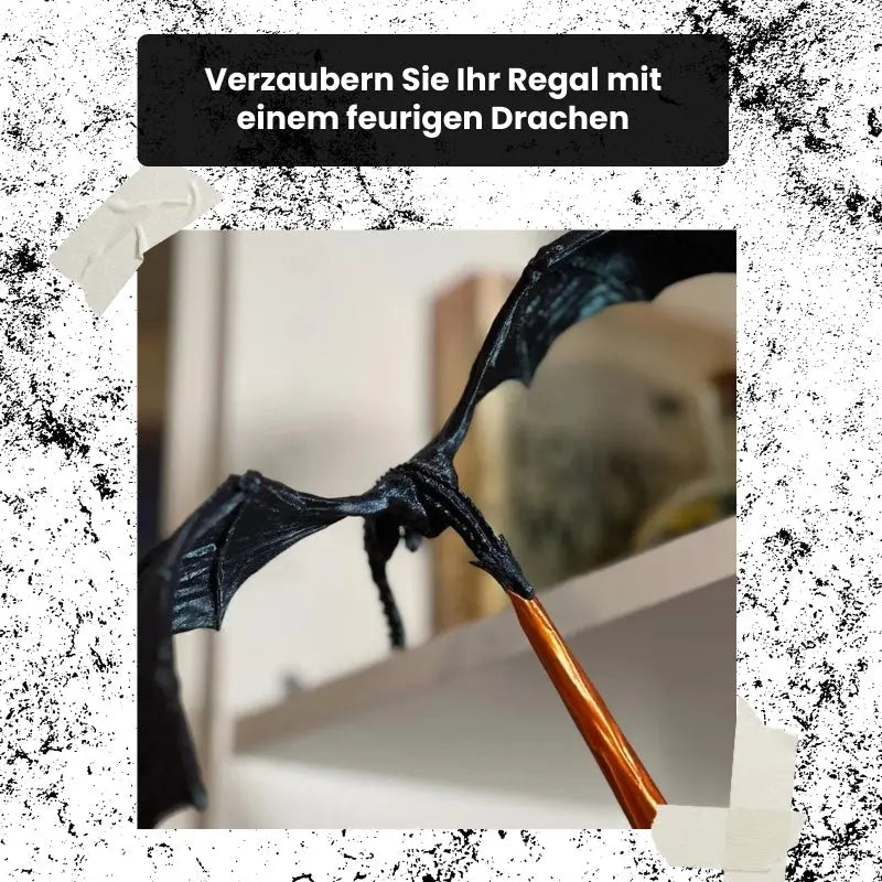 Mystischer Drachenflammen-Dekorativer Buchstütze