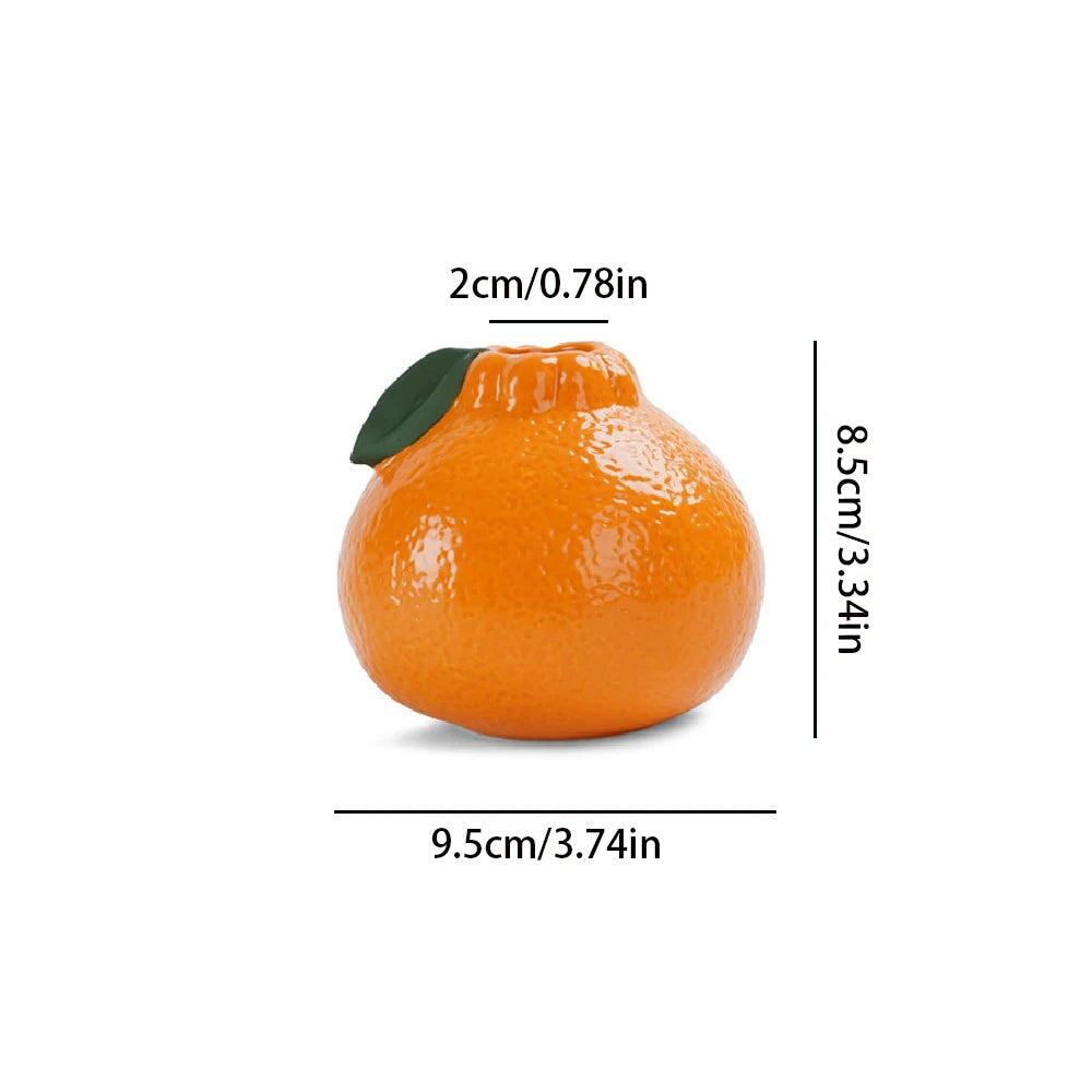Moderne Keramik-Orangevase für Wohnkultur