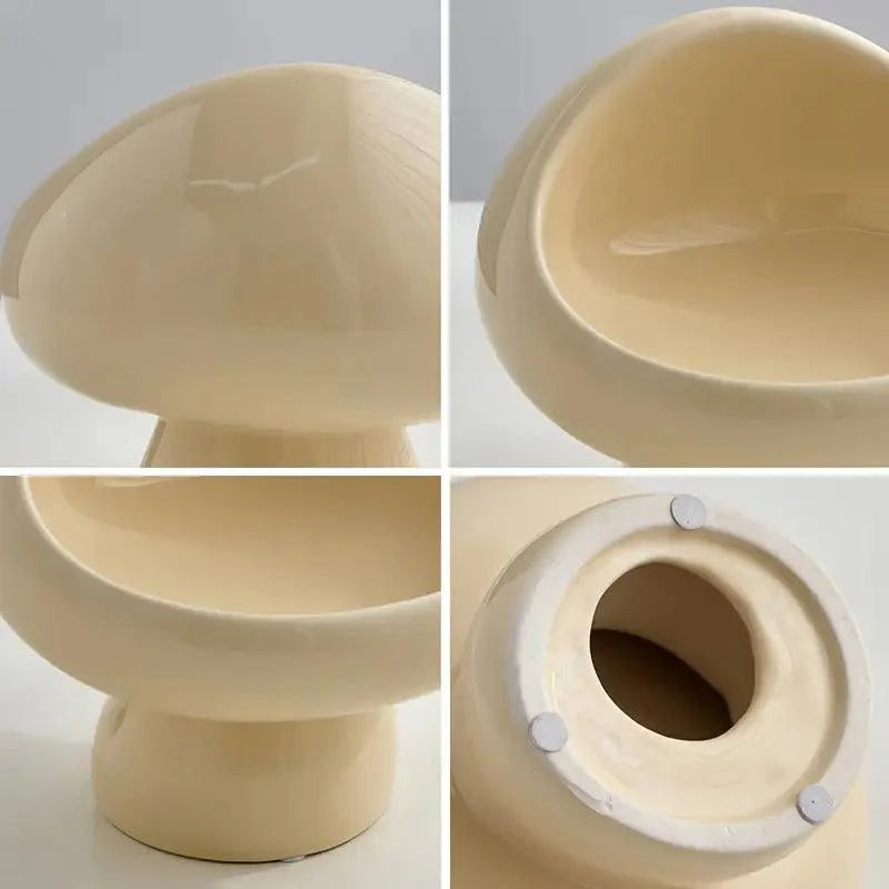 Minimalistische Keramik-Pilz-Aufbewahrungsbox für Schmuck und Schlüssel