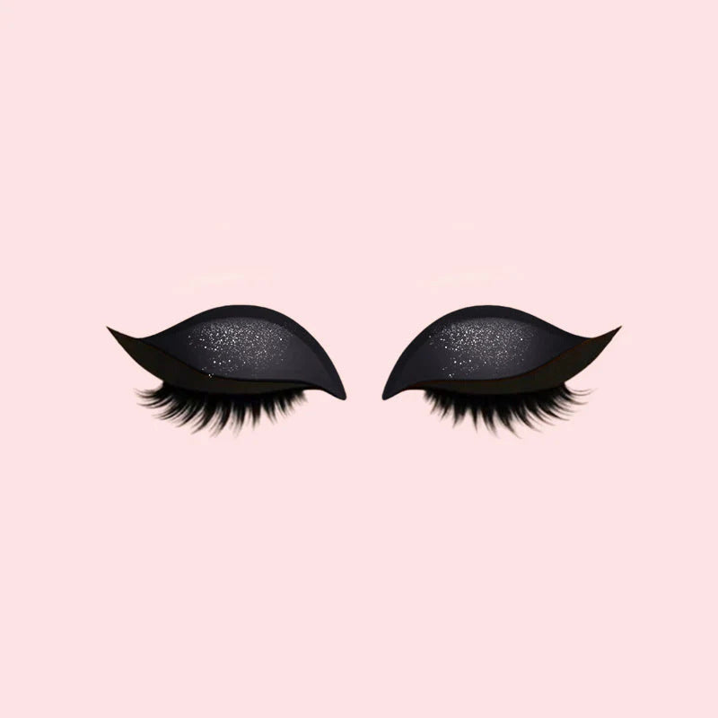 3-in-1 Lidschatten-, Eyeliner- und Wimpernaufkleber-Set für sofortigen Glamour