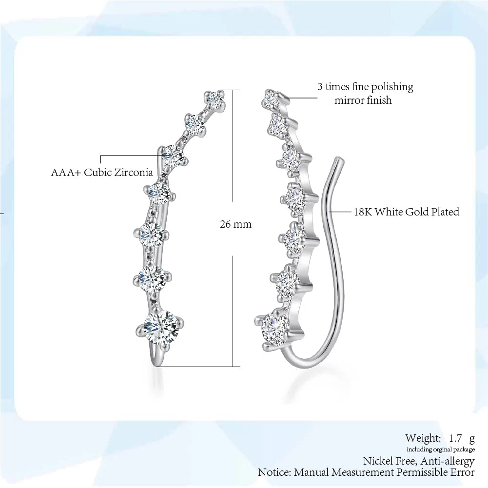 Holly™ - Diamond earrings with seven stars