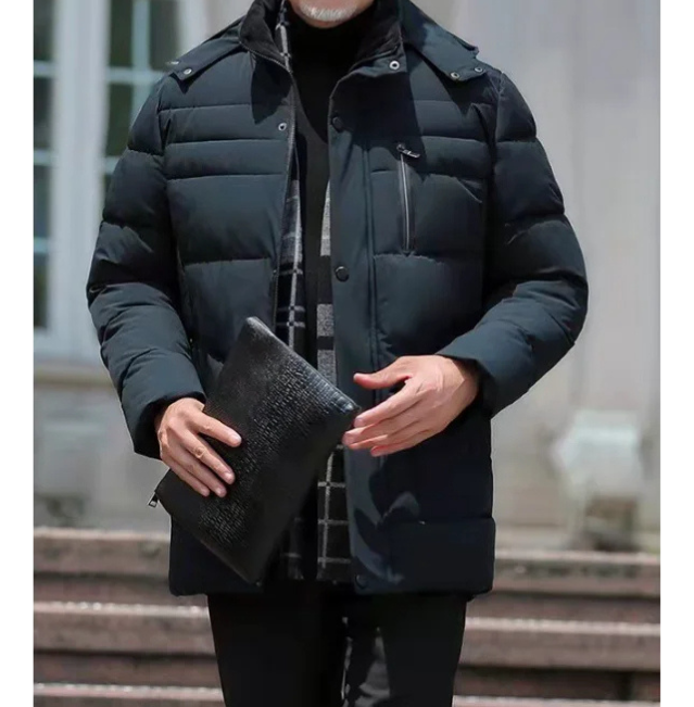 Frostel™ | Men's hooded, padded, and fleece-lined winter jacket – perfect for cold days