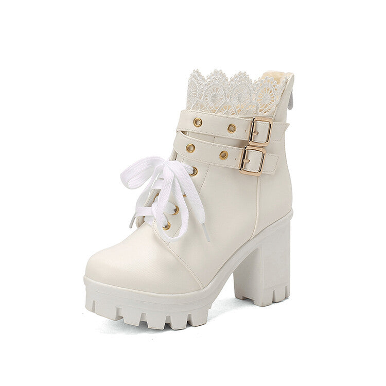 Cozenia™ | Fashionable lace-up boots with a stable heel