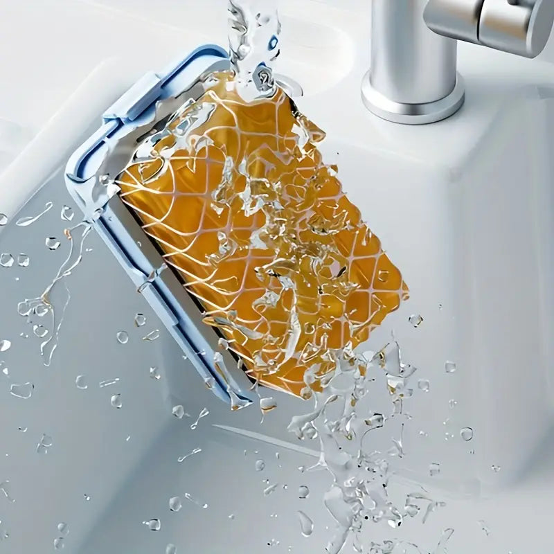 Hygienische Seifenschale und Schaumnetz-Kombination für schnelles Trocknen und Seifenersparnis