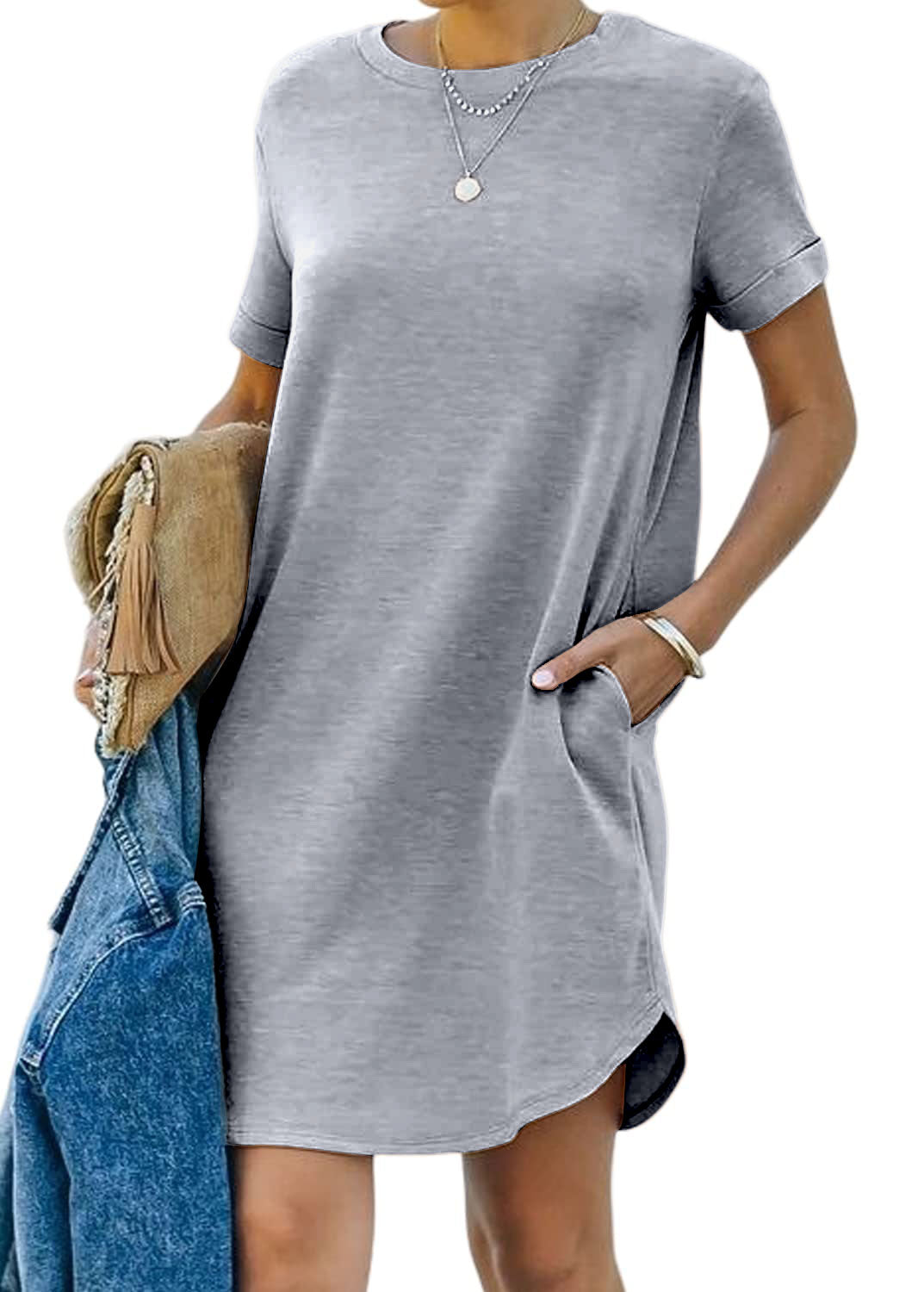 lisa™ | Casual short-sleeved T-shirt dress with pockets