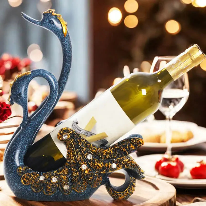 Eleganter Schwan Weinflaschenhalter Dekoratives Accessoire