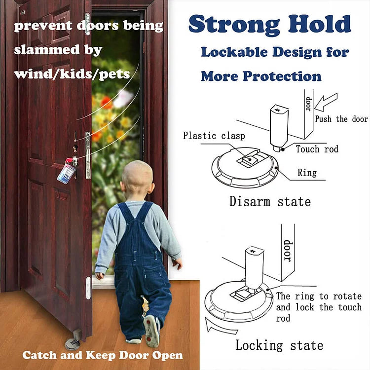 Mechanical floor doorstop – keep your door safely open