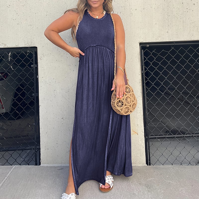 NovaStyle™ | Slit Casual Simple Loose Maxi Long Dress