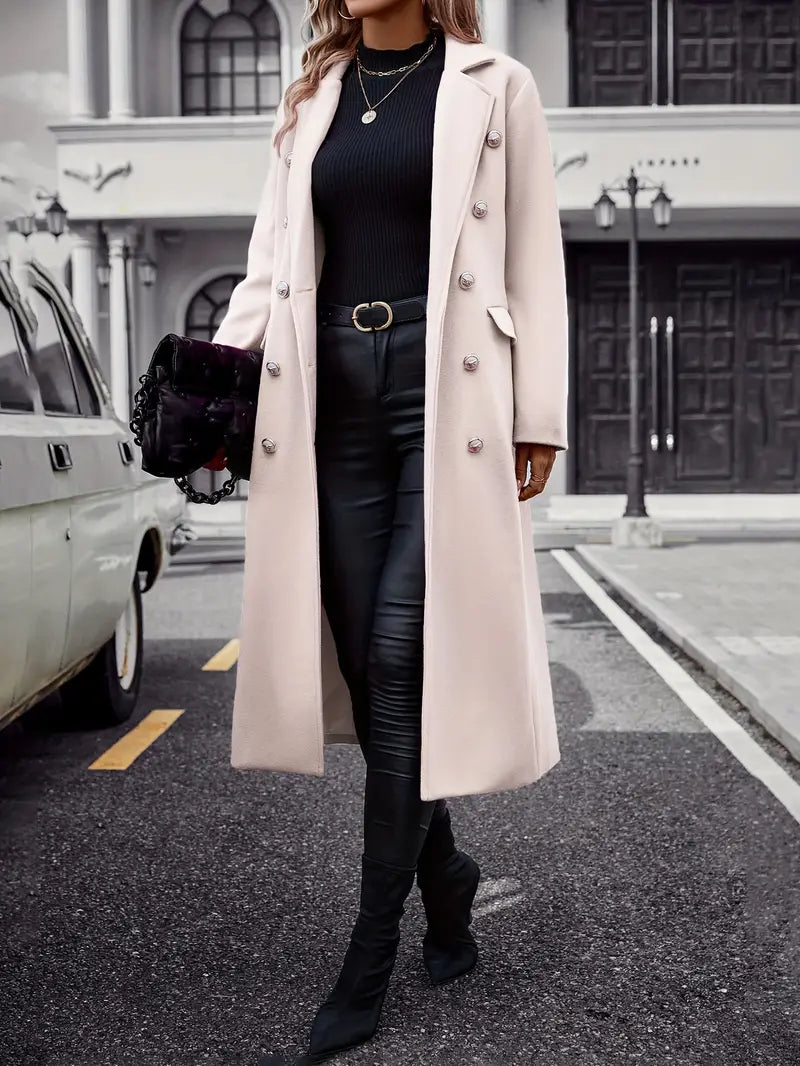 50% OFF | Liaquen™ | Fashion-conscious trench coat with belt and fur trim