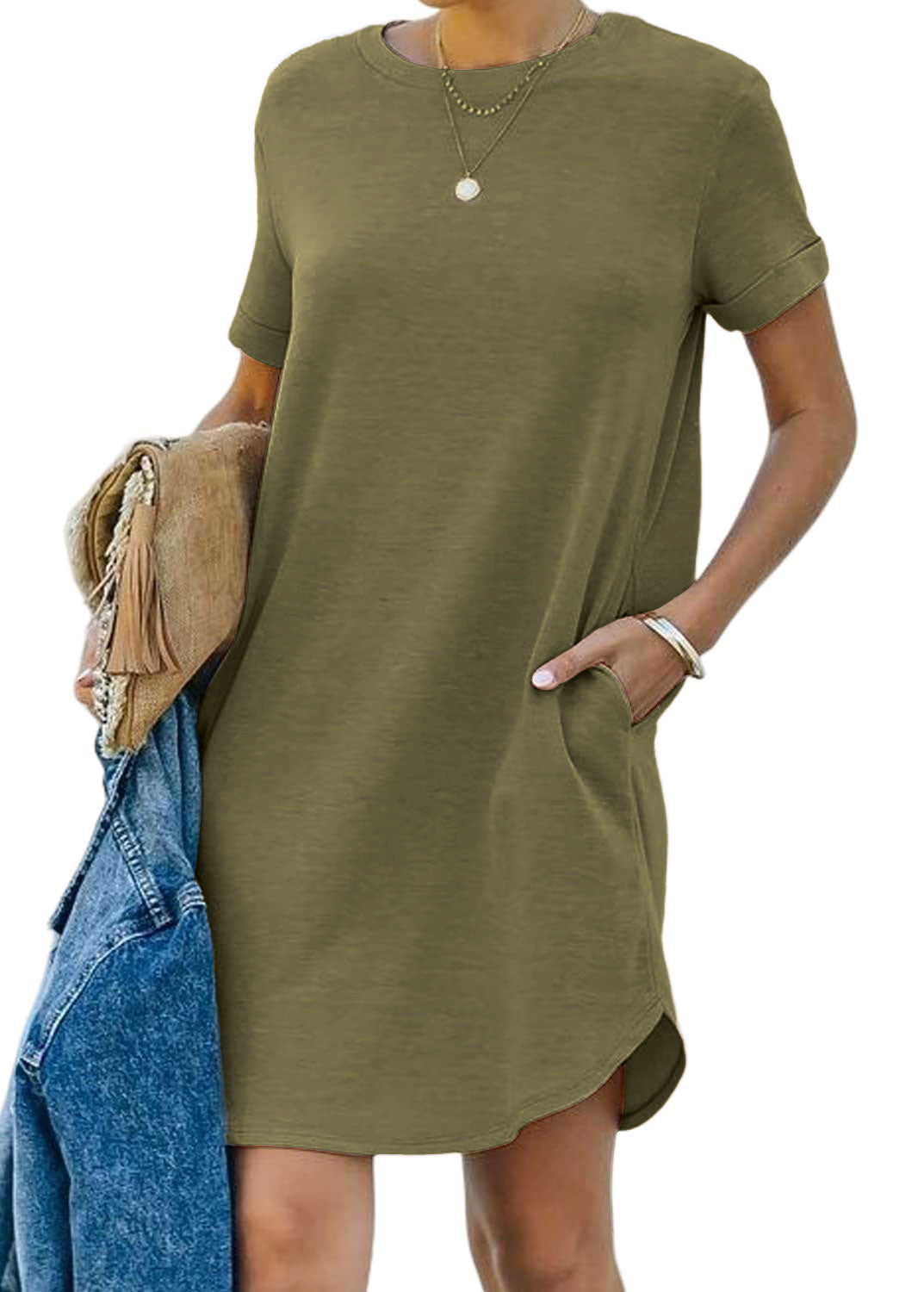 lisa™ | Casual short-sleeved T-shirt dress with pockets