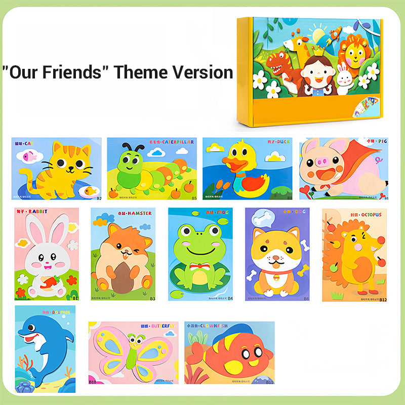 Kinder DIY 3D EVA Sticker Bastelset für kreativen Spaß