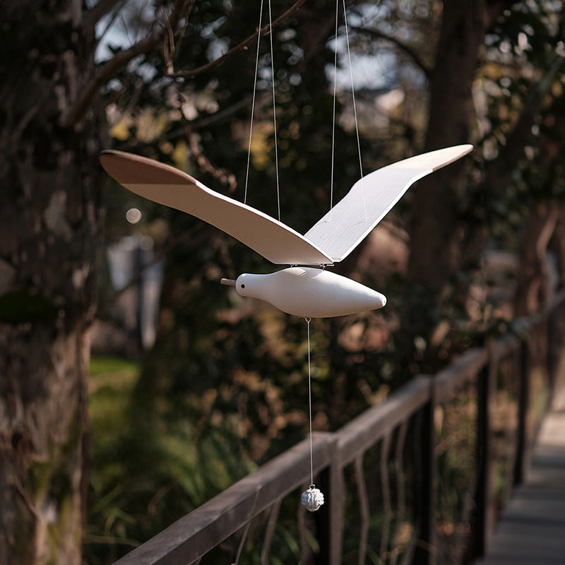 CoastalCrafts™ | Handcrafted Wooden Seagull Hanging Ornament