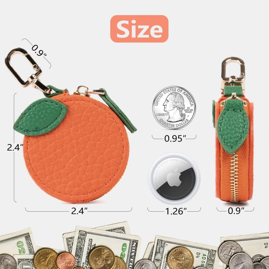 Weiches Leder Mini Münzgeldbörse mit niedlichem Frucht-Design