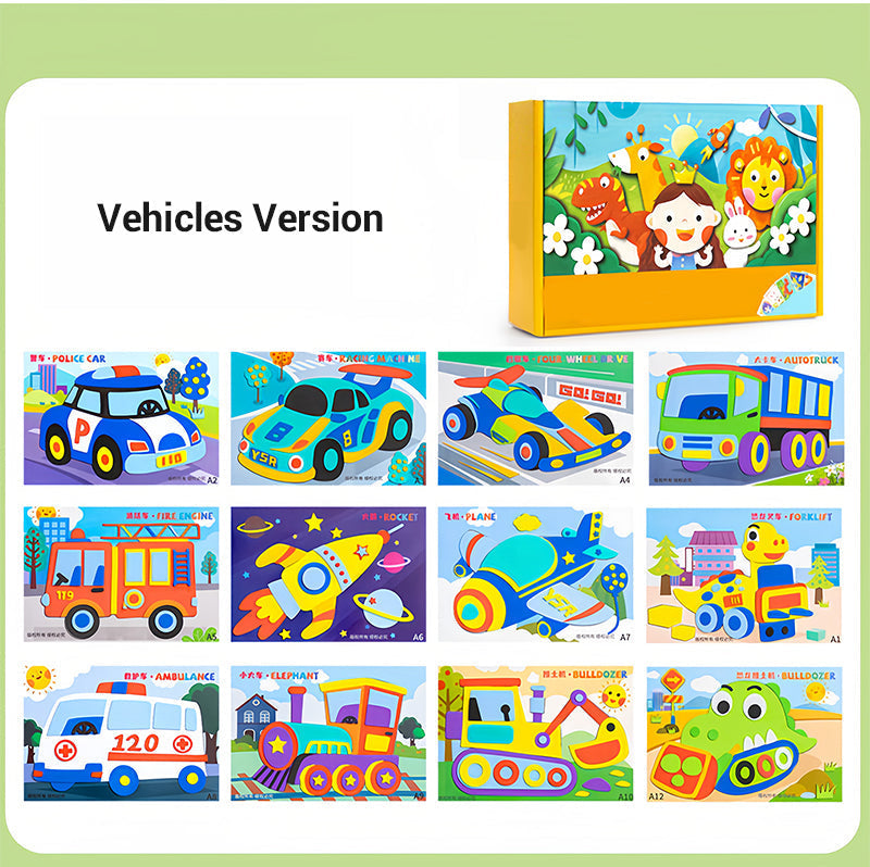 Kinder DIY 3D EVA Sticker Bastelset für kreativen Spaß