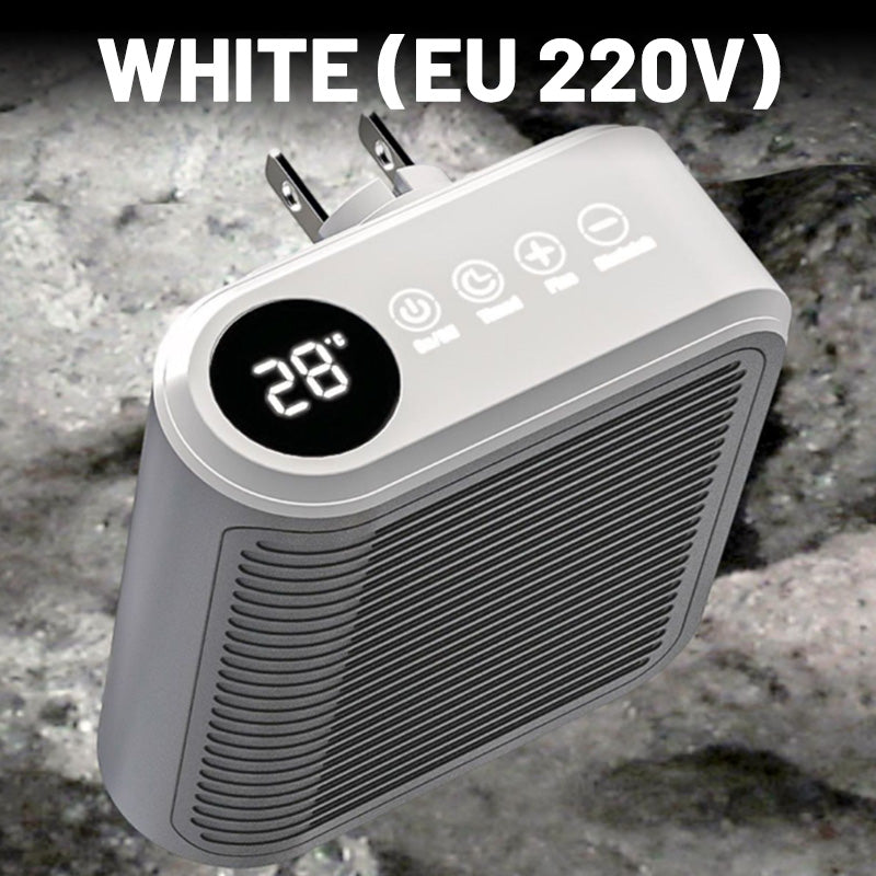 Kompakte 800W Wandheizung mit einstellbarem Thermostat und Timer