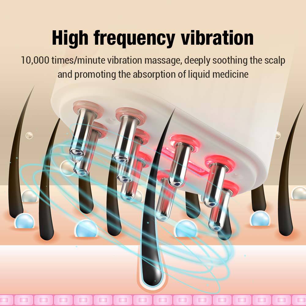Elektrischer Kopfhautmassagegerät mit Haarwuchstherapie und Vibration