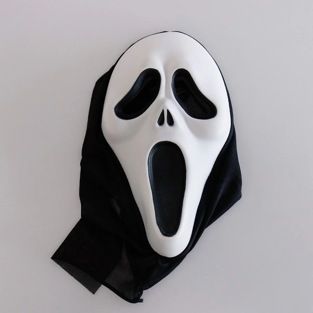 Ikonische Ghostface-Horrormaske für Halloween-Kostüm