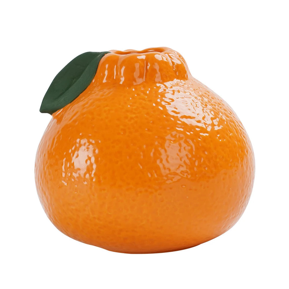 Moderne Keramik-Orangevase für Wohnkultur