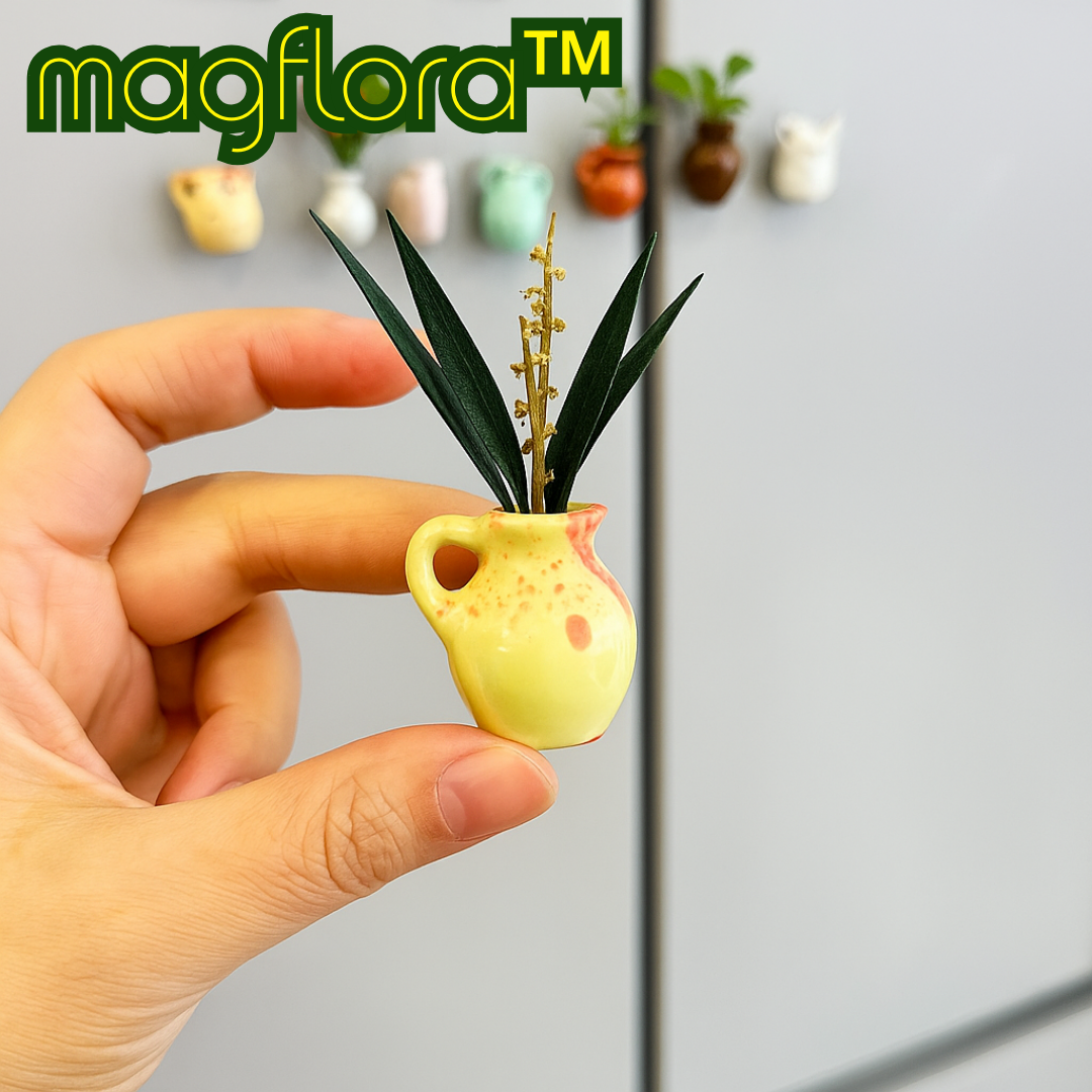 Set aus 5 Mini-Magnetblumenvasen für moderne Wohnkultur