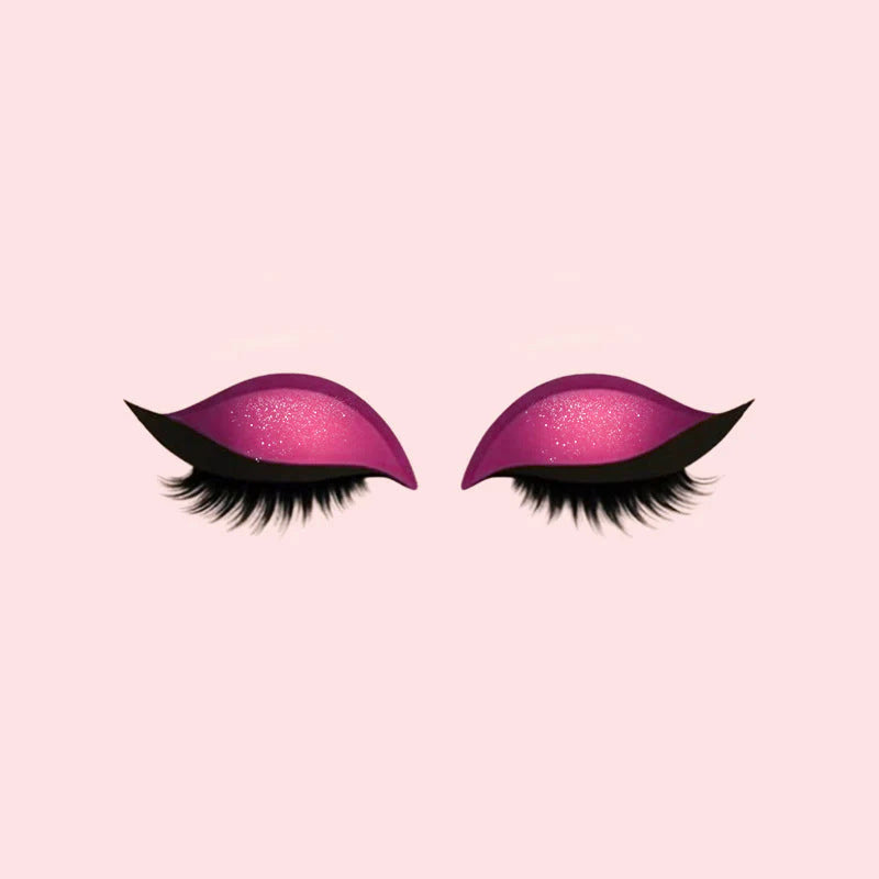3-in-1 Lidschatten-, Eyeliner- und Wimpernaufkleber-Set für sofortigen Glamour