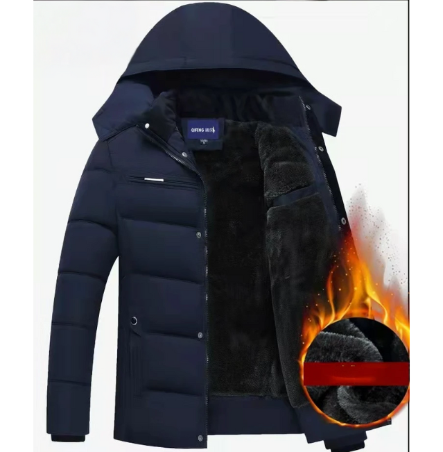 Frostel™ | Men's hooded, padded, and fleece-lined winter jacket – perfect for cold days