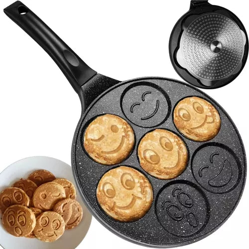 Antihaft Bratpfanne mit Smiley-Gesicht für Eier und Pfannkuchen