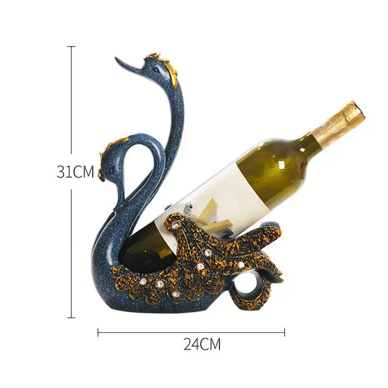 Eleganter Schwan Weinflaschenhalter Dekoratives Accessoire