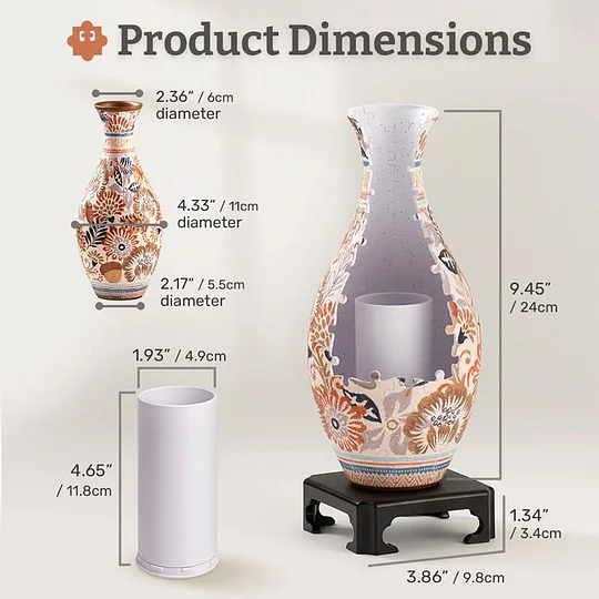 3D Blumige Puzzle-Vasen-Dekoration